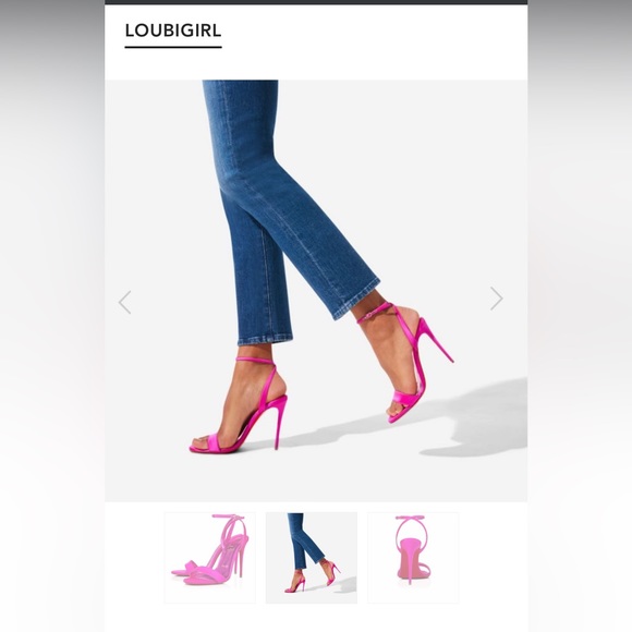 CHRISTIAN LOUBOUTIN | Pink Loubigirl Satin Sandal Heels - Picture 12 of 14